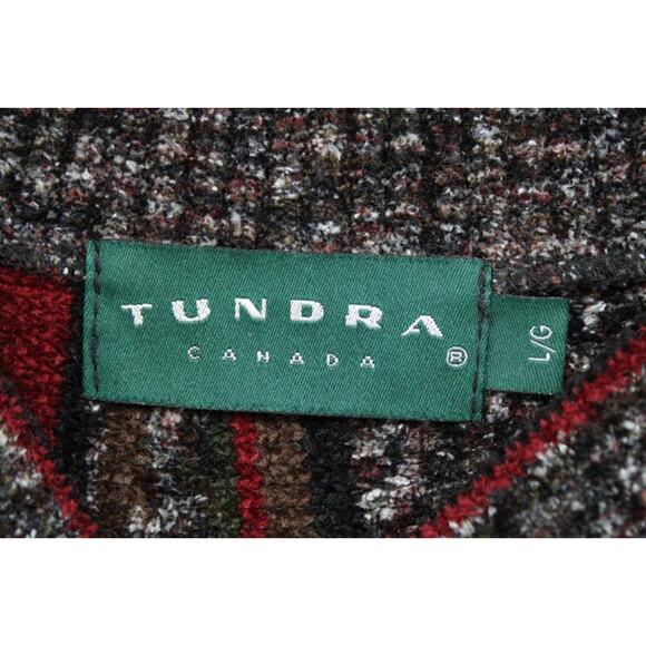 VTG Tundra 3D Knit Sweater Men Large Cosby Multicolor Stripes Nordic Grandpacore - Picture 7 of 8